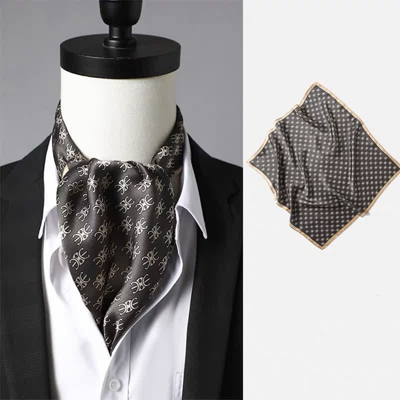 Pañuelo cuadrado vintage para hombre con estampado geométrico de cachemir - Estilo n.° 5 - image 4