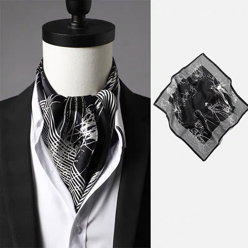 Pañuelo cuadrado vintage para hombre con estampado geométrico de cachemir - Estilo n.° 3 - image 2