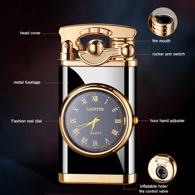 Encendedor inflable de butano con brazo basculante y dial creativo con reloj - image 3
