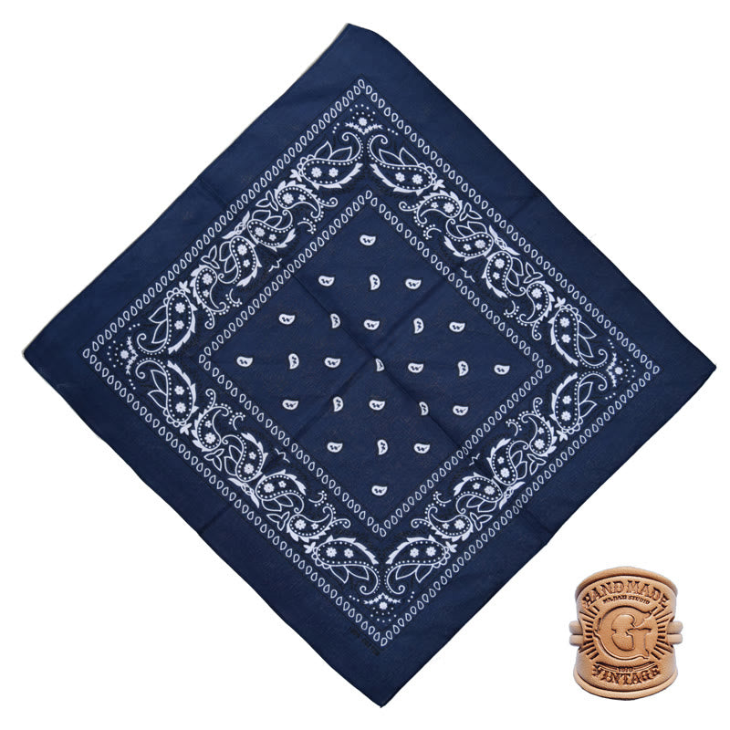 Pañuelo de bolsillo retro con estampado multicolor y hebilla con letra - Estilo n.° 8 - image 12