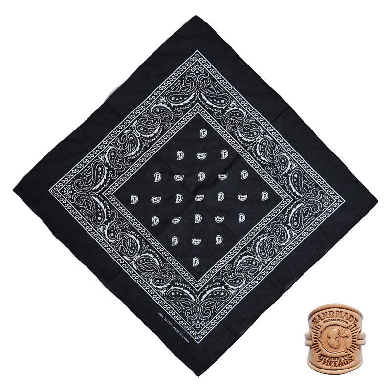 Pañuelo de bolsillo retro con estampado multicolor y hebilla con letra - Estilo n.° 9 - image 13