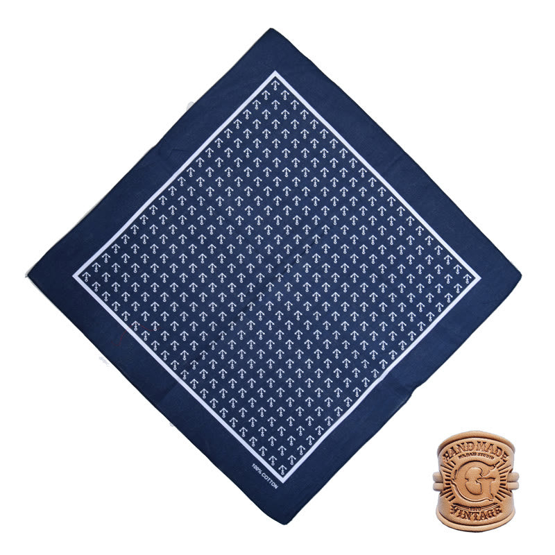 Pañuelo de bolsillo retro con estampado multicolor y hebilla con letra - Estilo n.° 3 - image 7