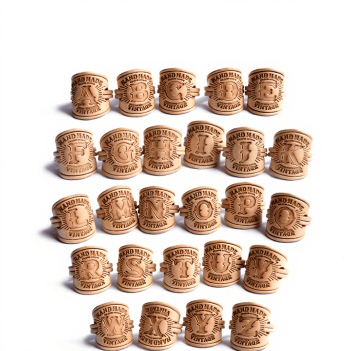 Pañuelo de bolsillo retro con estampado multicolor y hebilla con letra - image 5