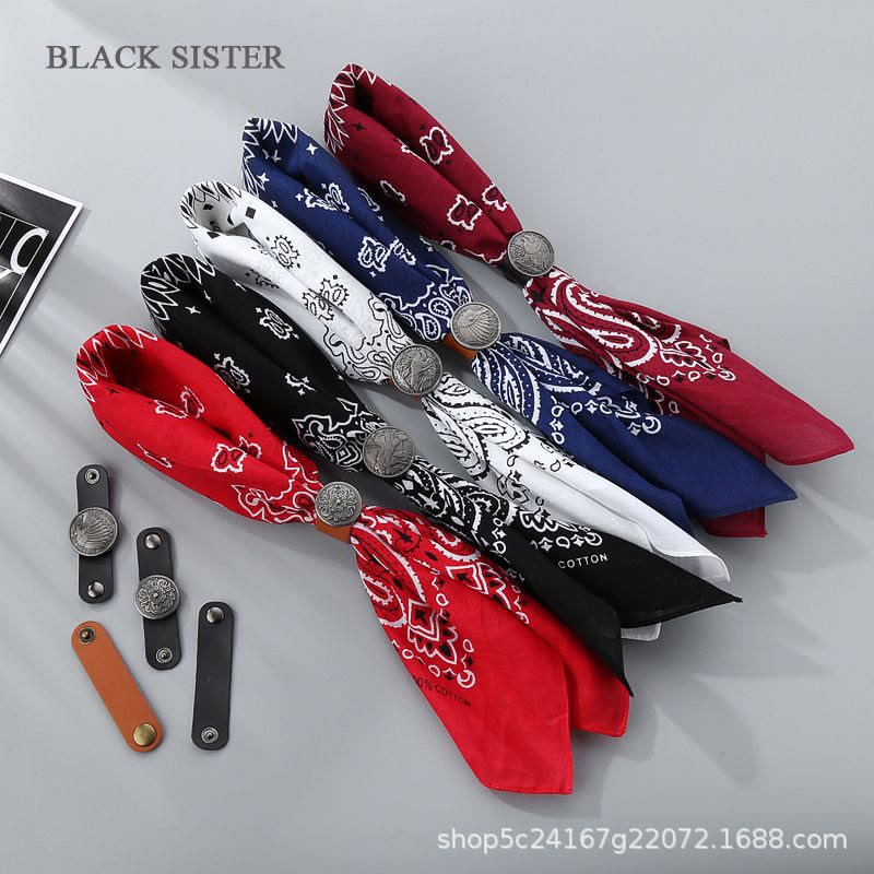 Pañuelo de bolsillo retro con estampado de anacardos y hebilla para monedas - image 0