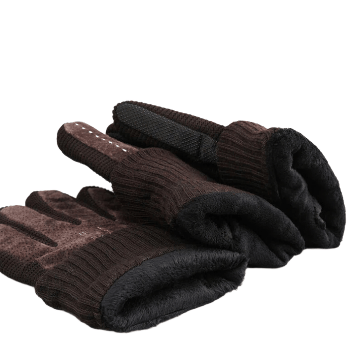 Guantes de invierno ajustables para hombre, de forro polar, cálidos y cómodos para actividades al aire libre. - image 4