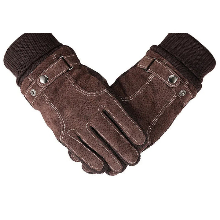 Guantes de invierno ajustables para hombre, de forro polar, cálidos y cómodos para actividades al aire libre. - image 2