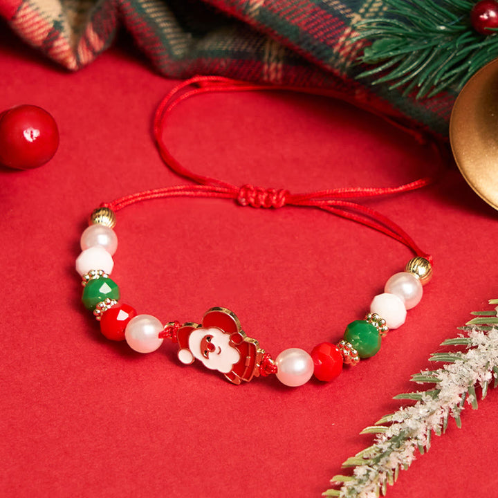 Pulsera navideña de 4 piezas con diseño de Papá Noel y alce. - image 6