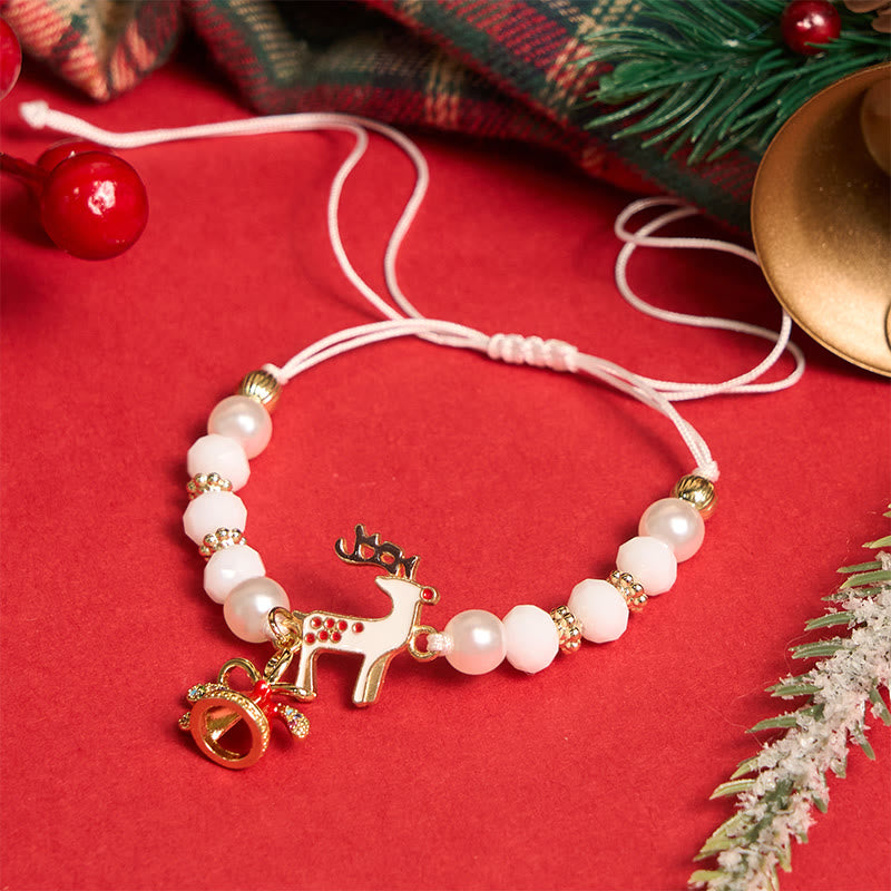 Pulsera navideña de 4 piezas con diseño de Papá Noel y alce. - image 3