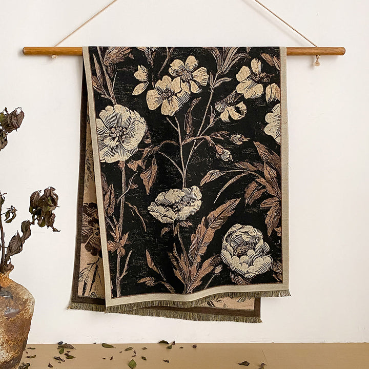 Bufanda tipo chal con flecos y estampado floral para mujer - Estilo #2 - image 2