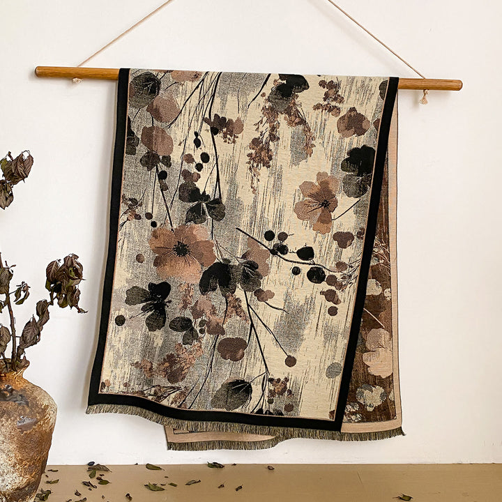 Bufanda tipo chal con flecos y estampado floral para mujer - Estilo #31 - image 31