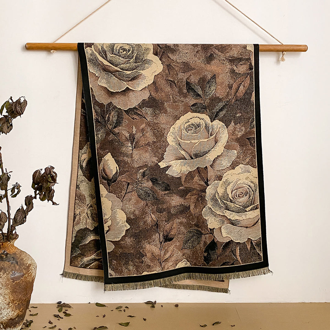 Bufanda tipo chal con flecos y estampado floral para mujer - Estilo #19 - image 19