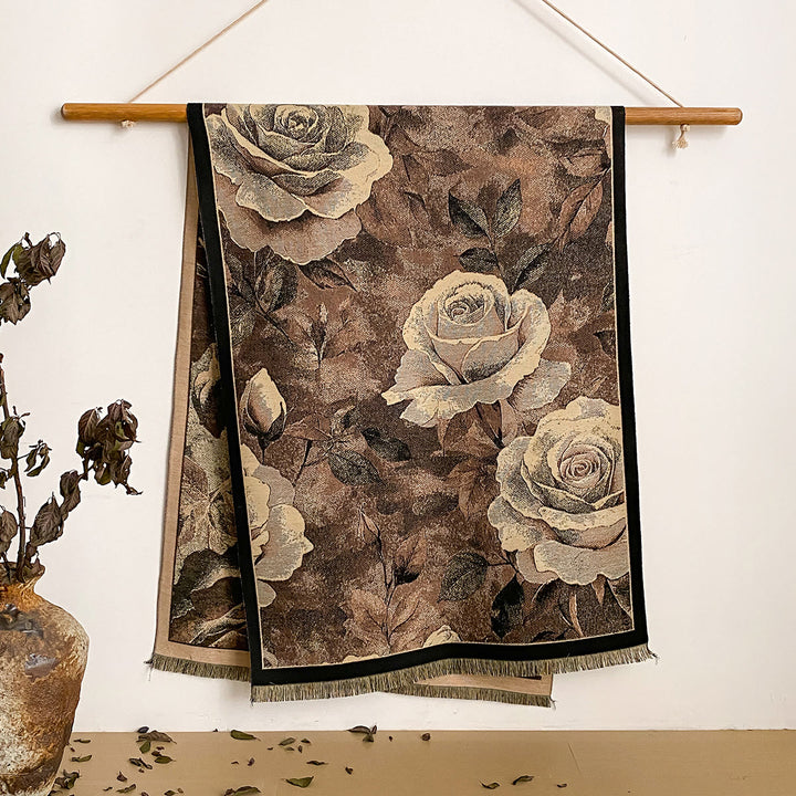 Bufanda tipo chal con flecos y estampado floral para mujer - Estilo #19 - image 19