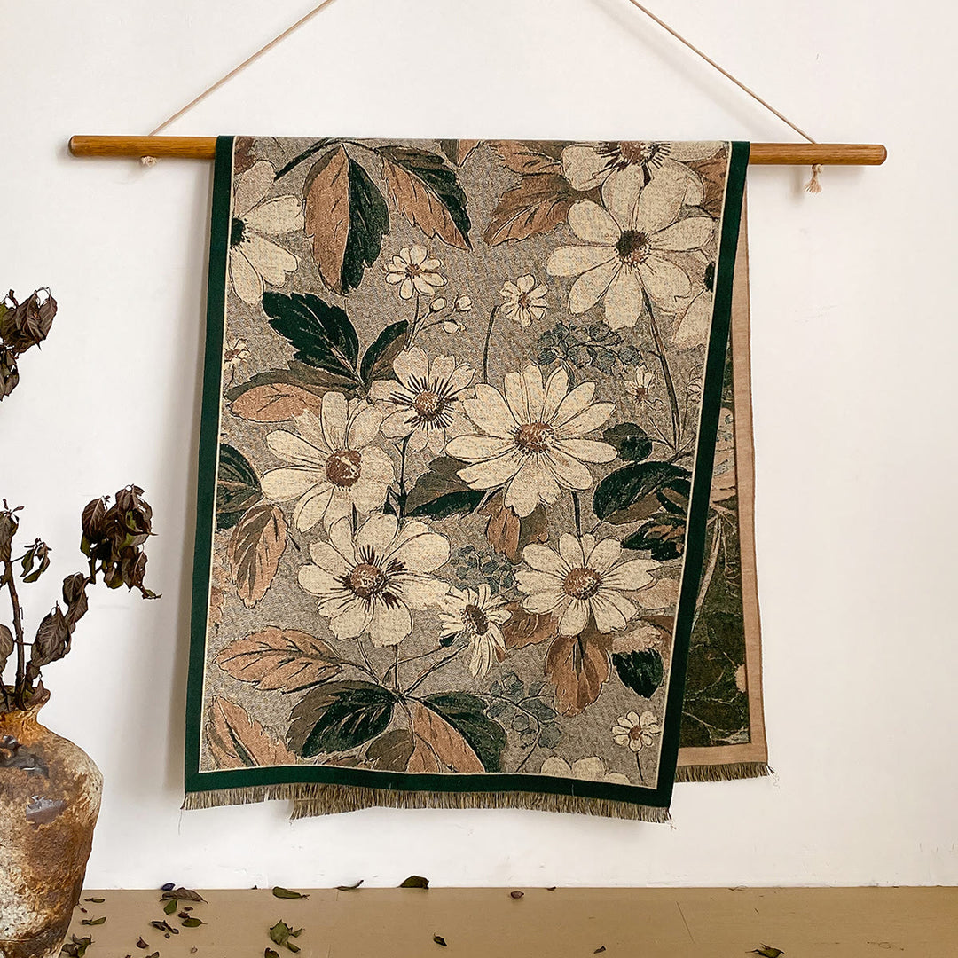 Bufanda tipo chal con flecos y estampado floral para mujer - Estilo #16 - image 16