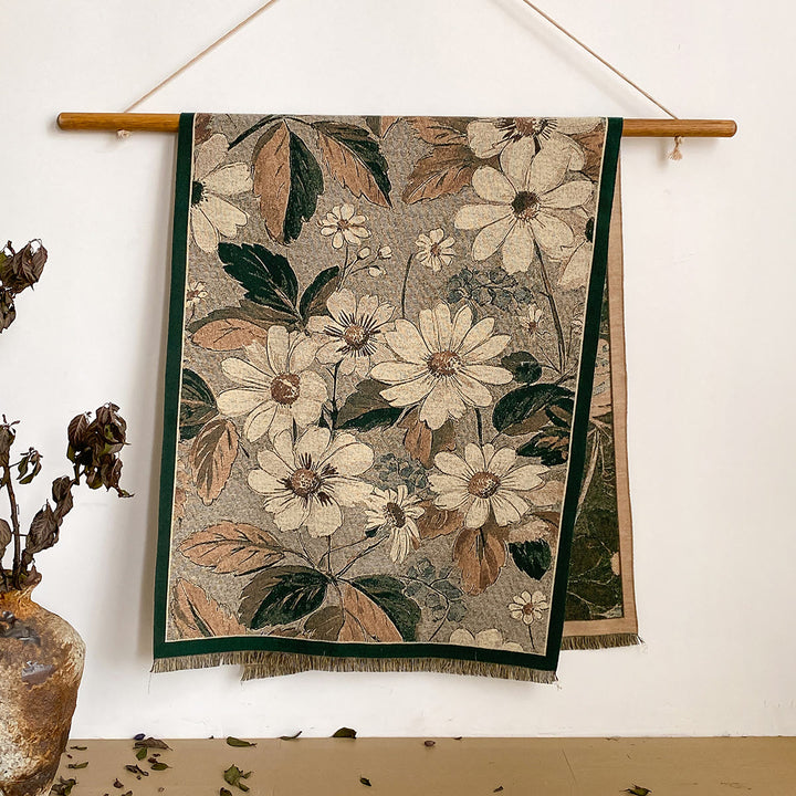 Bufanda tipo chal con flecos y estampado floral para mujer - Estilo #16 - image 16