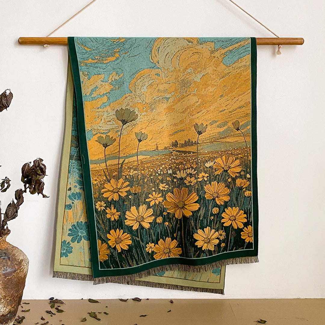 Bufanda tipo chal con flecos y estampado floral para mujer - Estilo #24 - image 24