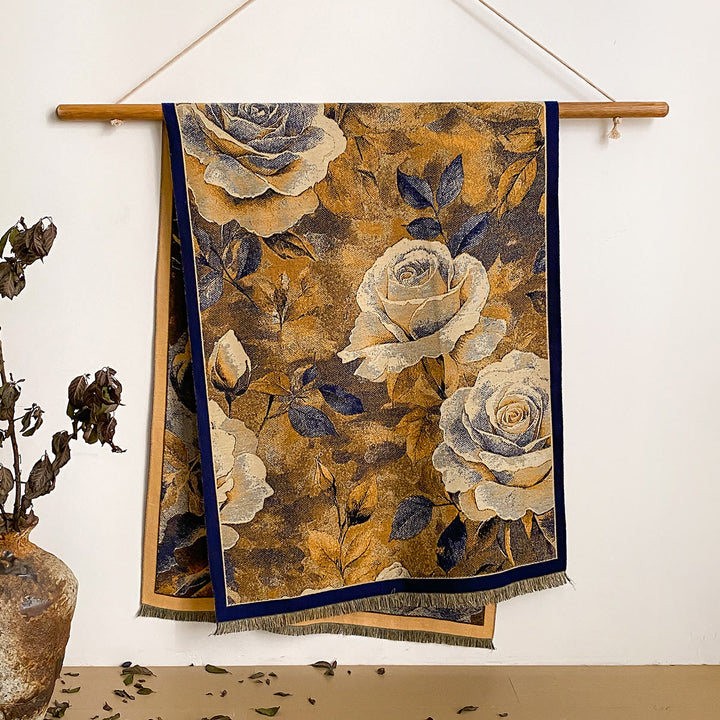 Bufanda tipo chal con flecos y estampado floral para mujer - Estilo #18 - image 18