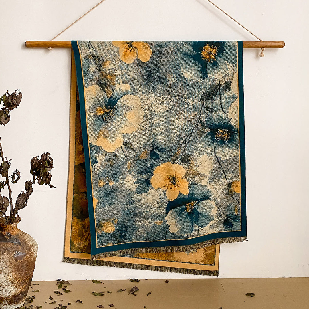 Bufanda tipo chal con flecos y estampado floral para mujer - Estilo #34 - image 34