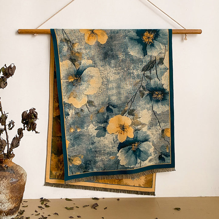 Bufanda tipo chal con flecos y estampado floral para mujer - Estilo #34 - image 34