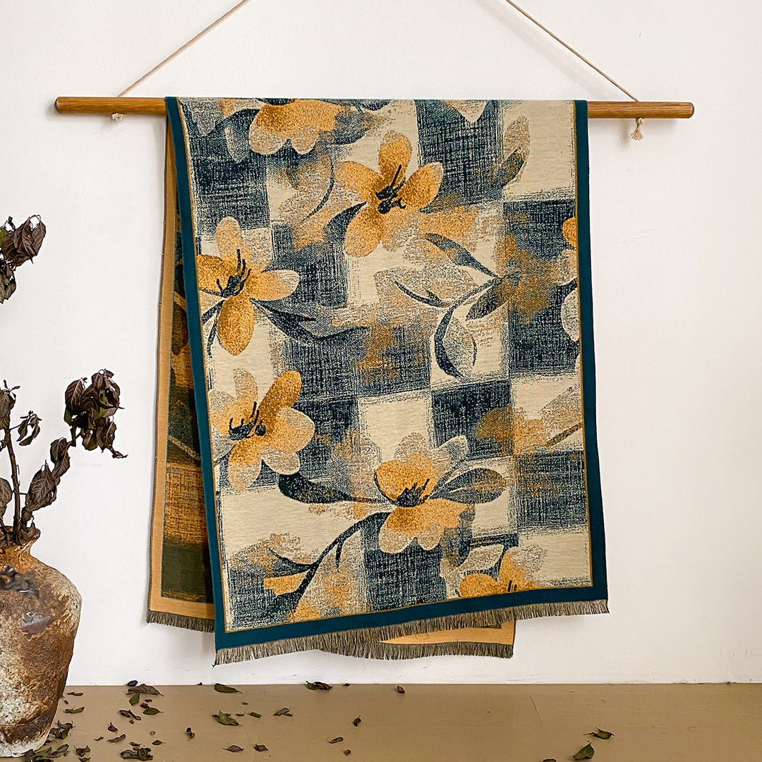 Bufanda tipo chal con flecos y estampado floral para mujer - Estilo #14 - image 14