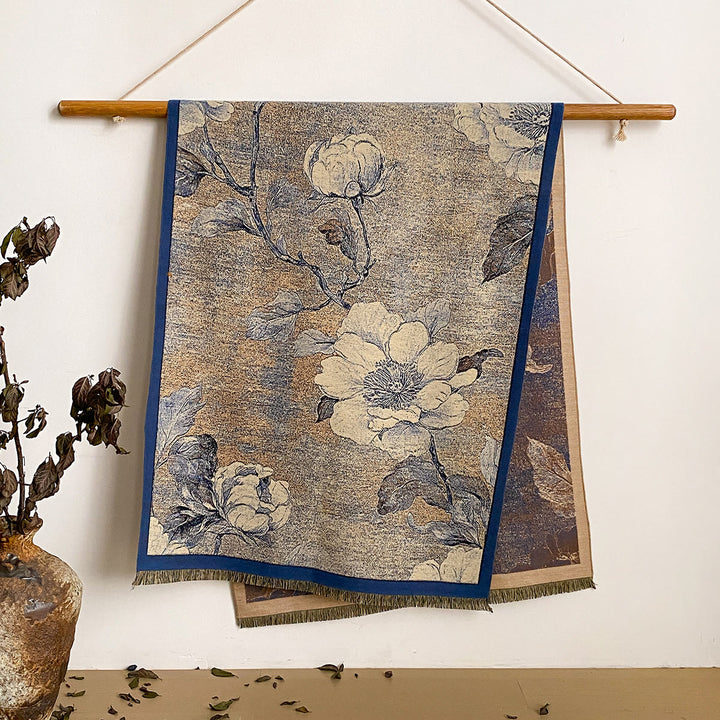 Bufanda tipo chal con flecos y estampado floral para mujer - Estilo #36 - image 36