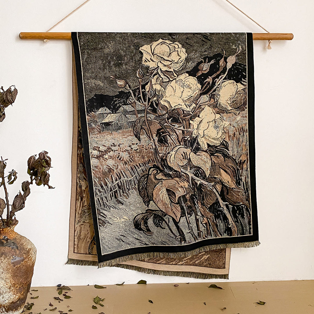 Bufanda tipo chal con flecos y estampado floral para mujer - Estilo #44 - image 44