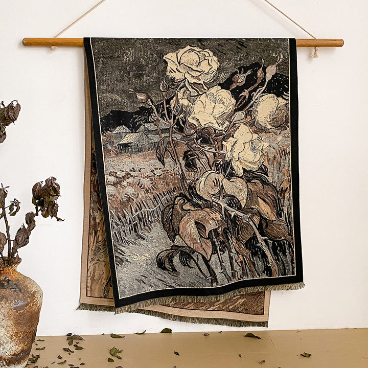 Bufanda tipo chal con flecos y estampado floral para mujer - Estilo #44 - image 44