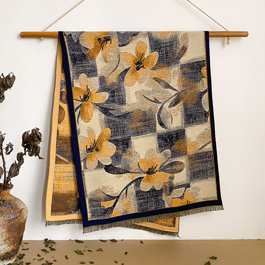 Bufanda tipo chal con flecos y estampado floral para mujer - Estilo #13 - image 13