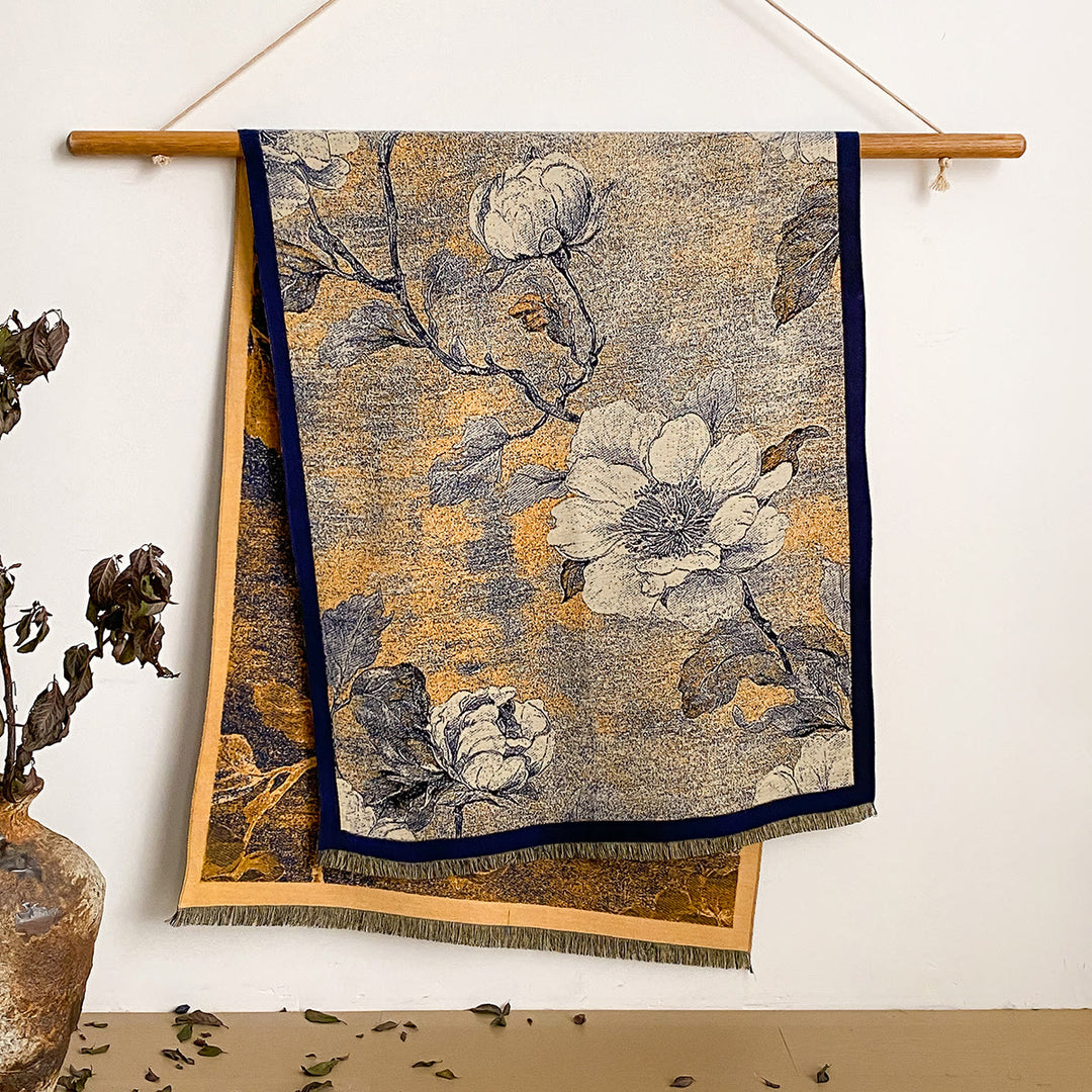 Bufanda tipo chal con flecos y estampado floral para mujer - Estilo #37 - image 37