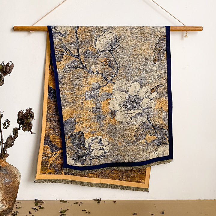 Bufanda tipo chal con flecos y estampado floral para mujer - Estilo #37 - image 37