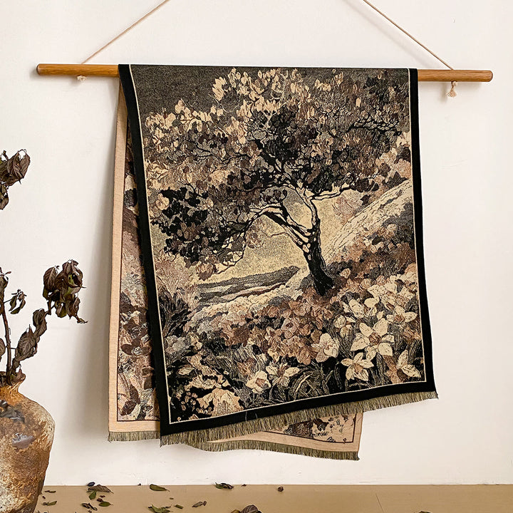 Bufanda tipo chal con flecos y estampado floral para mujer - Estilo #48 - image 48