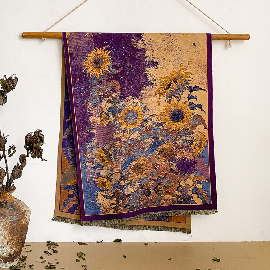 Bufanda tipo chal con flecos y estampado floral para mujer - Estilo #30 - image 30