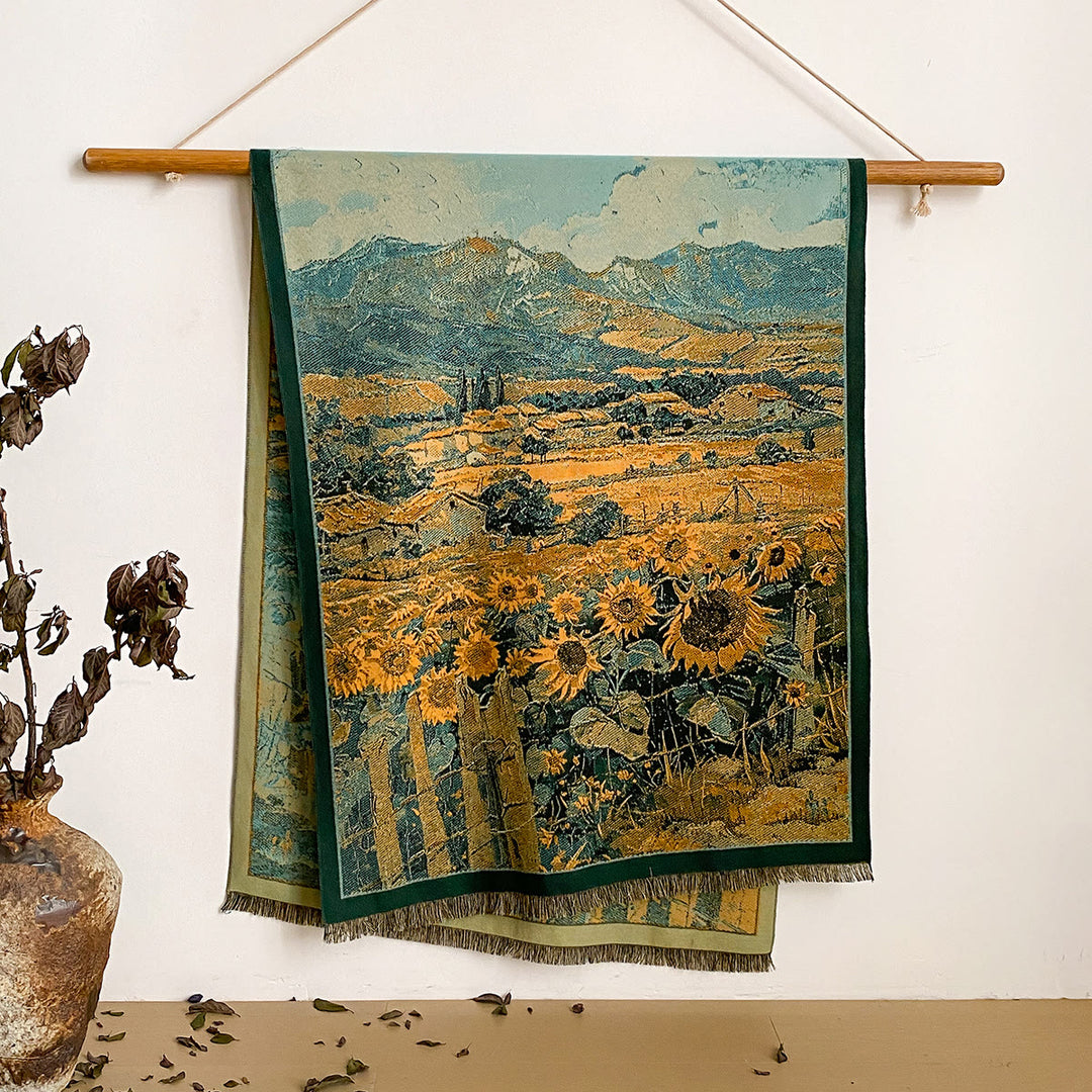 Bufanda tipo chal con flecos y estampado floral para mujer - Estilo #41 - image 41