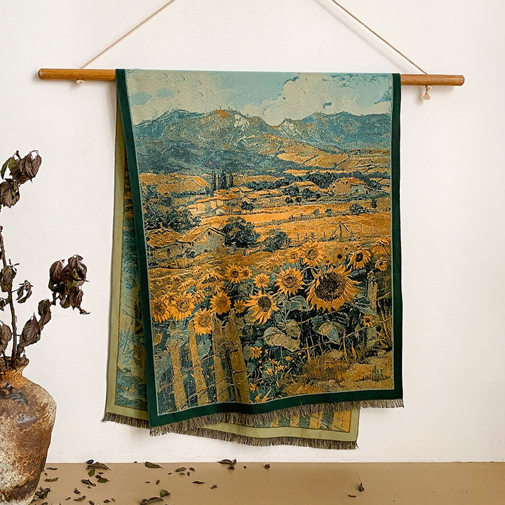 Bufanda tipo chal con flecos y estampado floral para mujer - Estilo #41 - image 41