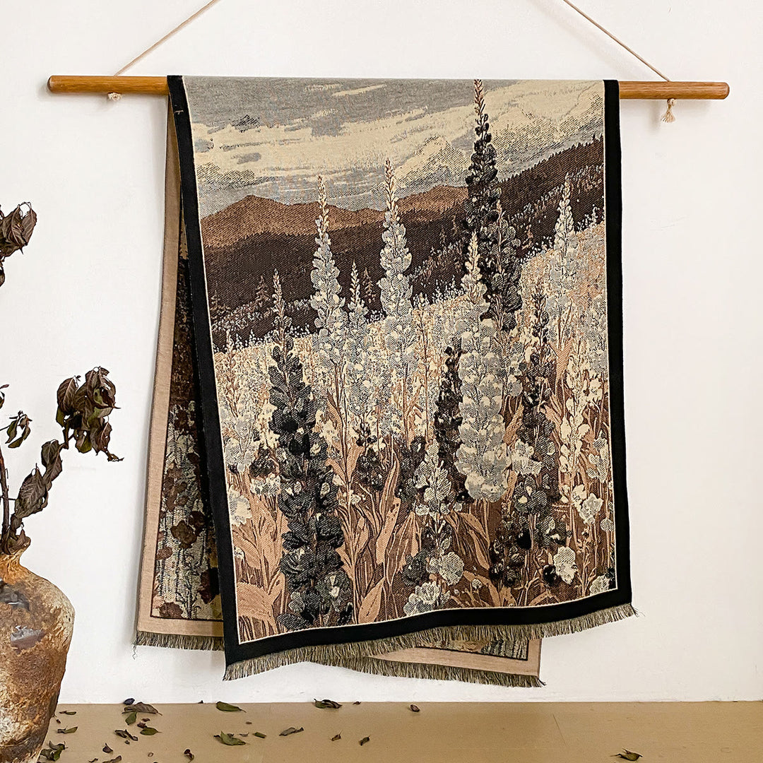 Bufanda tipo chal con flecos y estampado floral para mujer - Estilo #38 - image 38