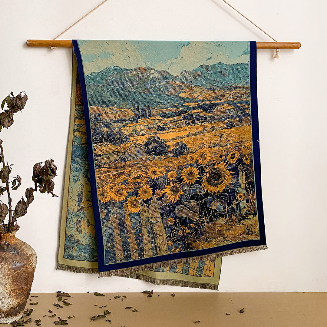 Bufanda tipo chal con flecos y estampado floral para mujer - Estilo #40 - image 40