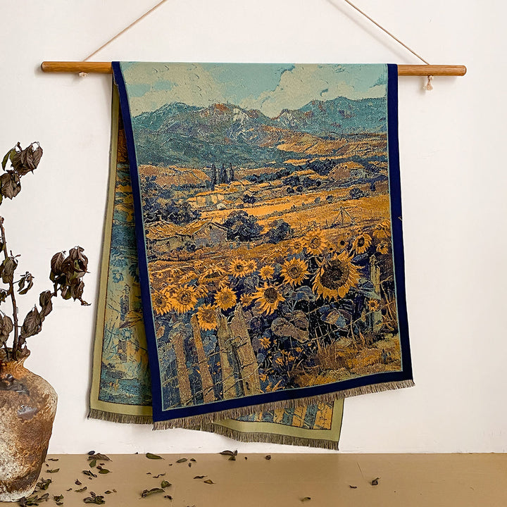 Bufanda tipo chal con flecos y estampado floral para mujer - Estilo #40 - image 40