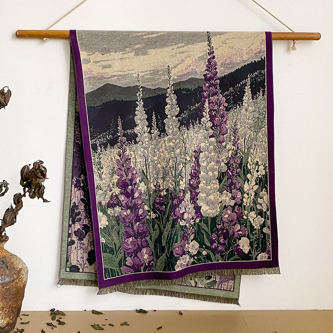 Bufanda tipo chal con flecos y estampado floral para mujer - Estilo #39 - image 39