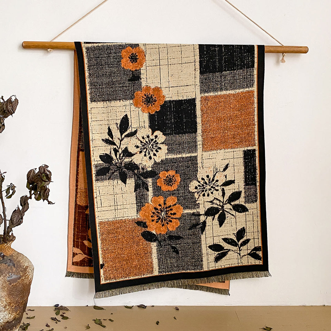 Bufanda tipo chal con flecos y estampado floral para mujer - Estilo #12 - image 12