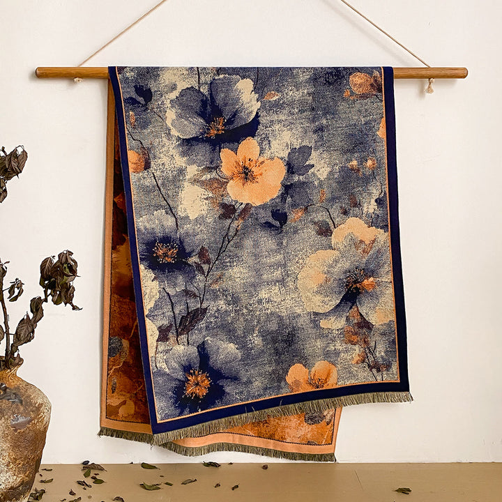 Bufanda tipo chal con flecos y estampado floral para mujer - Estilo #33 - image 33