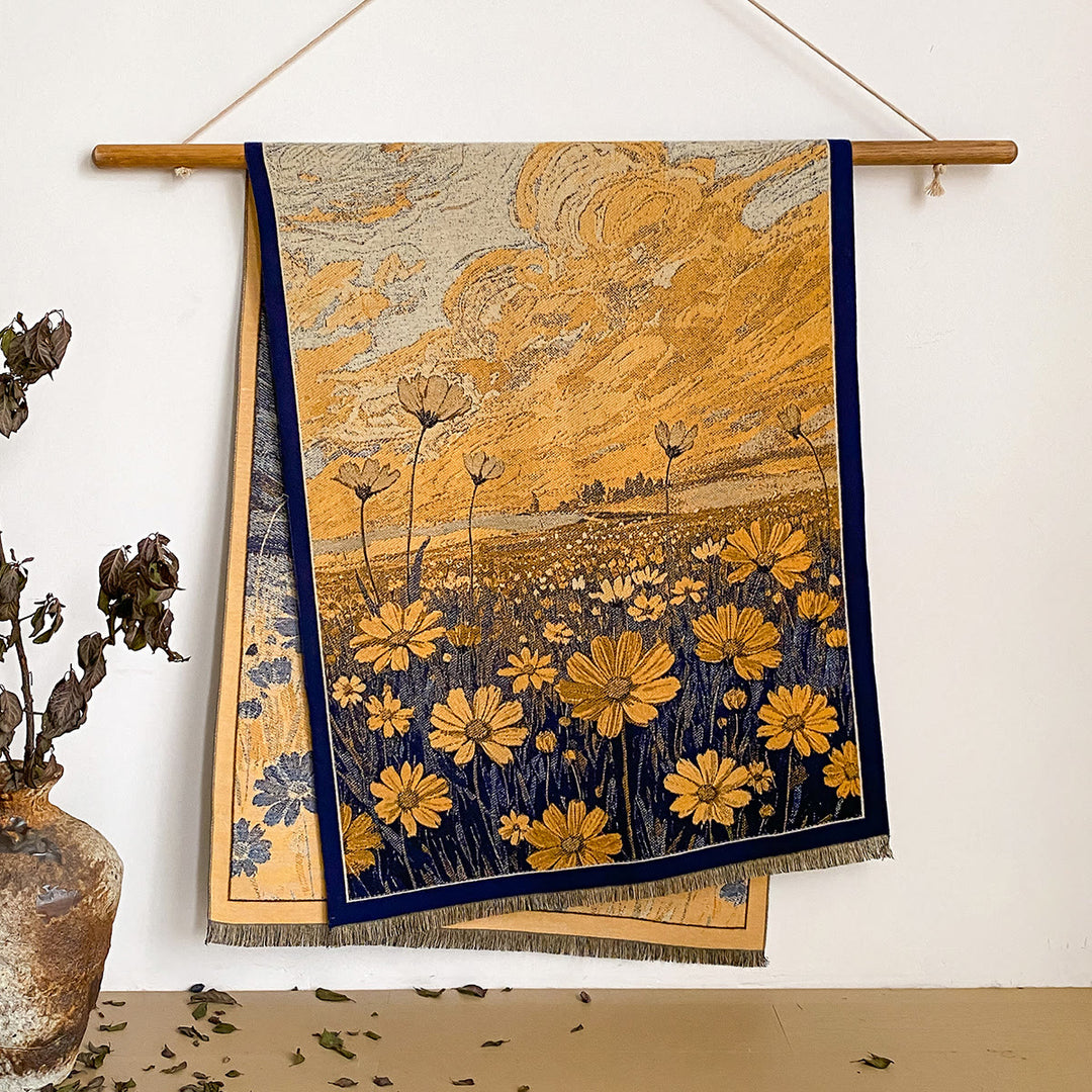 Bufanda tipo chal con flecos y estampado floral para mujer - Estilo #25 - image 25