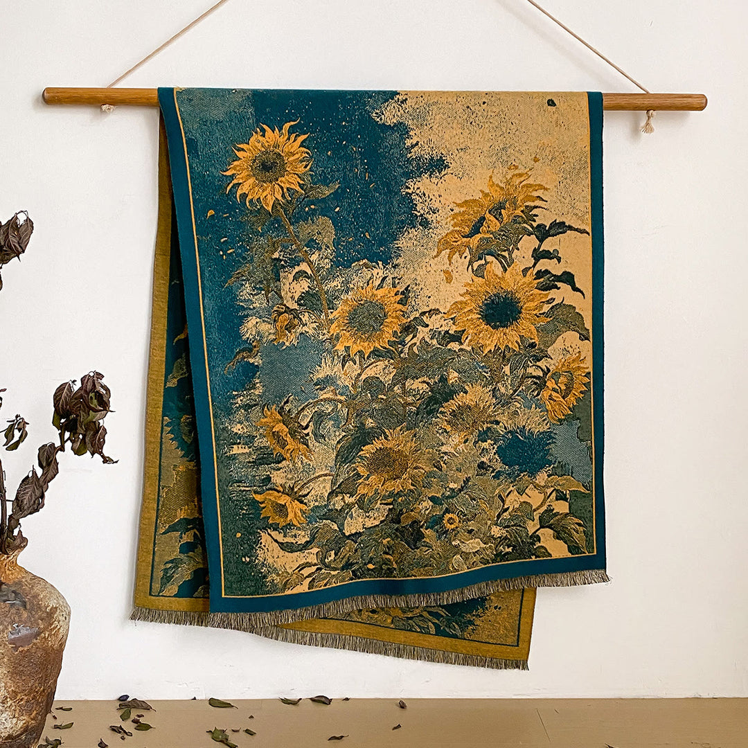 Bufanda tipo chal con flecos y estampado floral para mujer - Estilo #29 - image 29