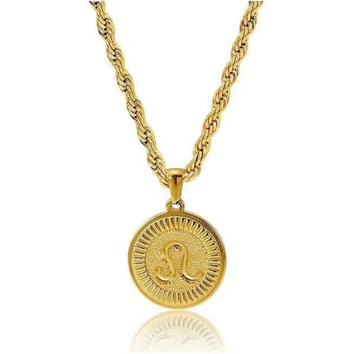 Collar con colgante de moneda con símbolo del zodíaco personalizado - Libra - image 7