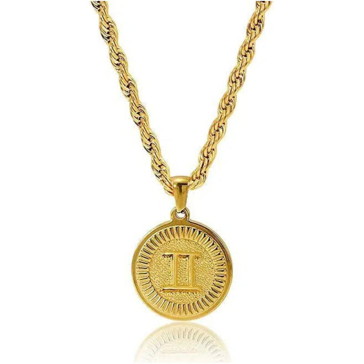 Collar con colgante de moneda con símbolo del zodíaco personalizado - Sagitario - image 9