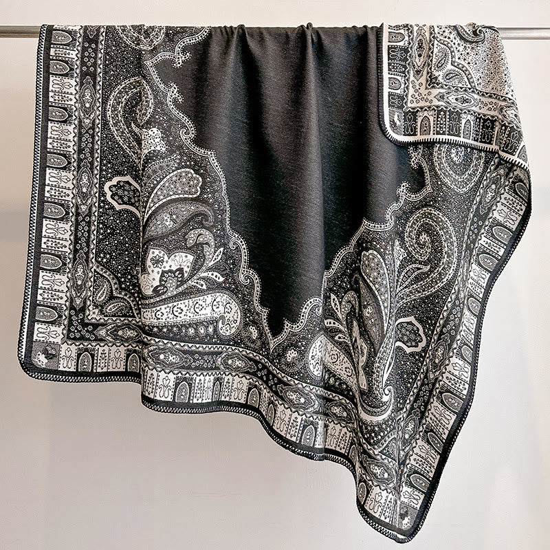 Bufanda tipo chal con flecos y estampado paisley para mujer - image 6