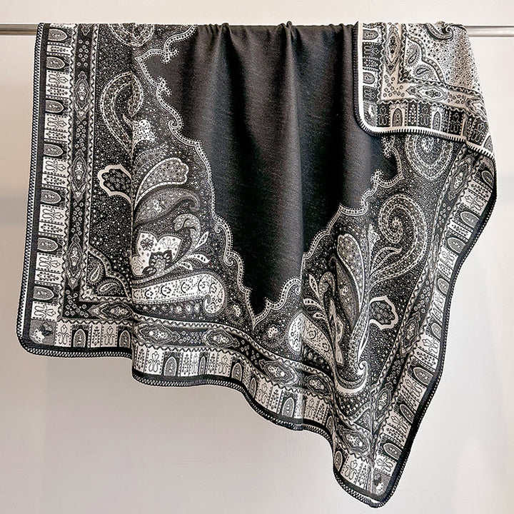 Bufanda tipo chal con flecos y estampado paisley para mujer - image 6