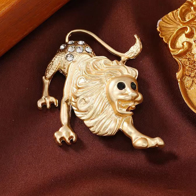 Broche de oro adornado con diamantes con el signo del zodíaco - image 10