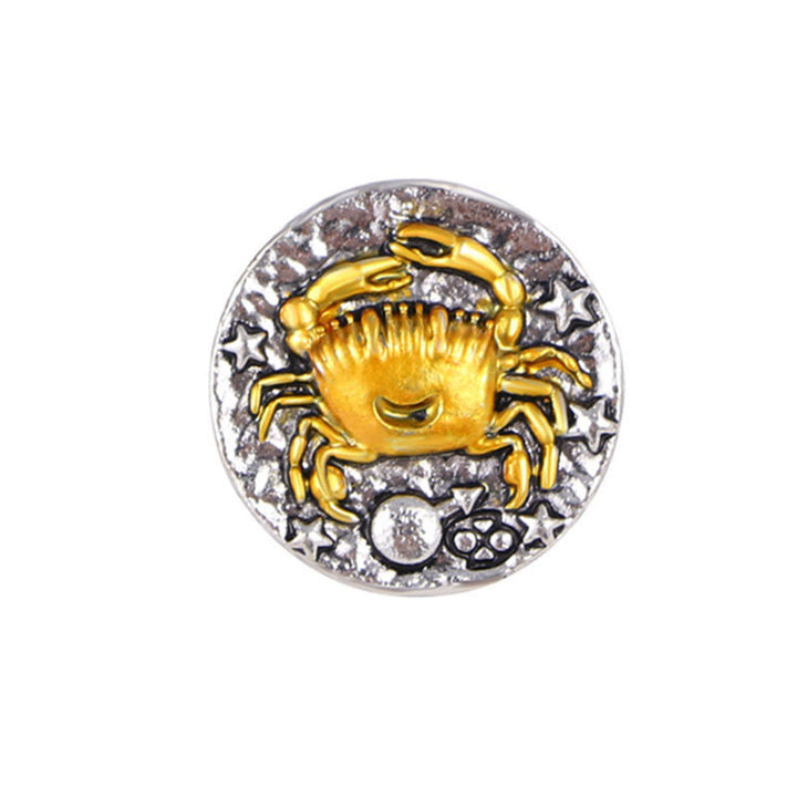 Botones de aleación redondos con estrellas retro del signo del zodíaco - Cáncer - image 5
