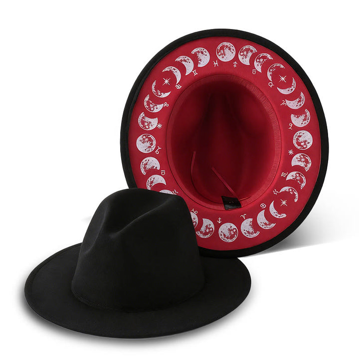 Sombrero de vaquero astrológico con cambios de fase lunar para hombres creativos - Estilo n.º 1 - M (22"-22 7/8") - image 0