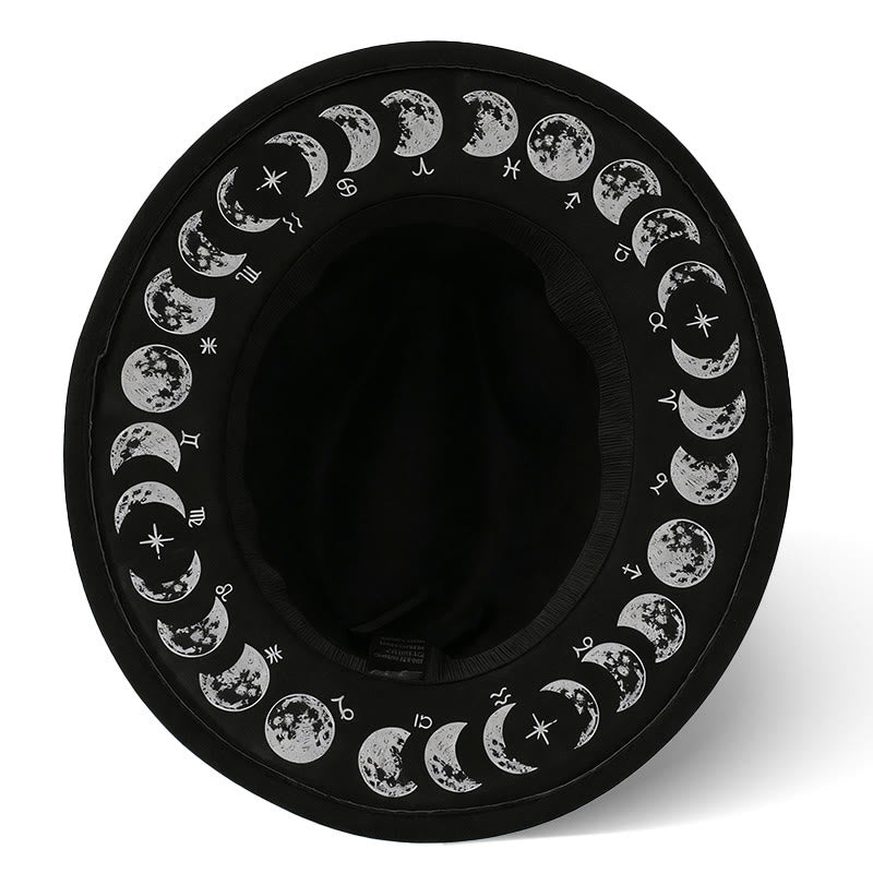 Sombrero de vaquero astrológico con cambios de fase lunar para hombres creativos - image 5