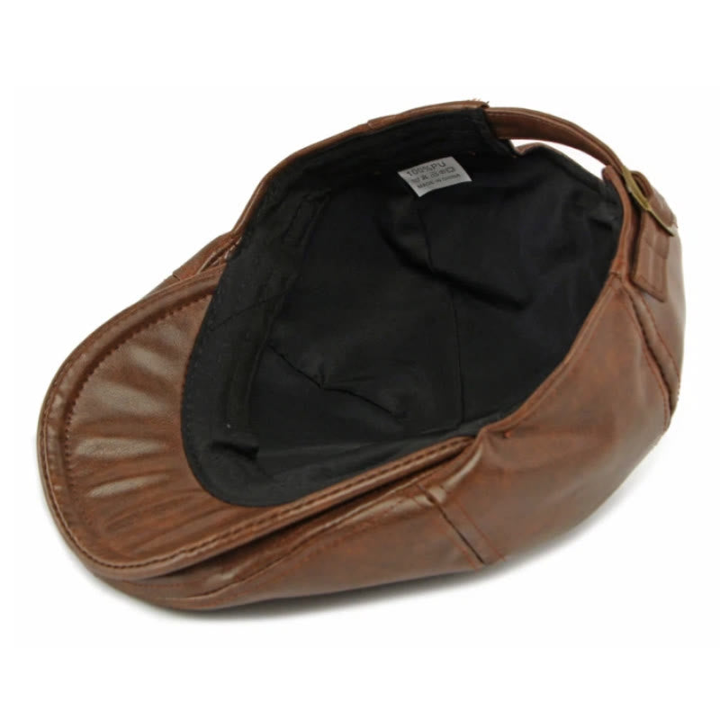 Boina vintage de piel sintética para hombre para invierno - image 4